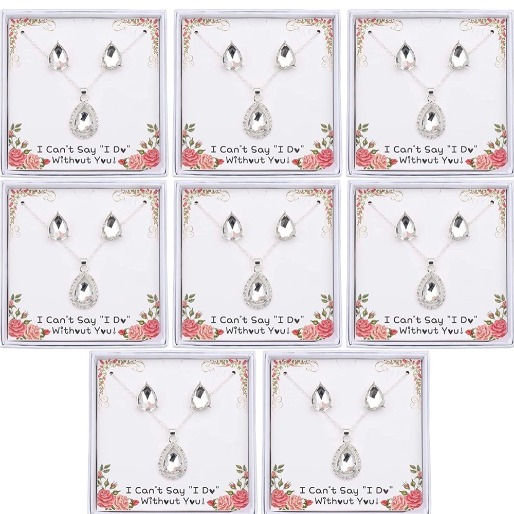 bridesmaids jewelry pack of 8